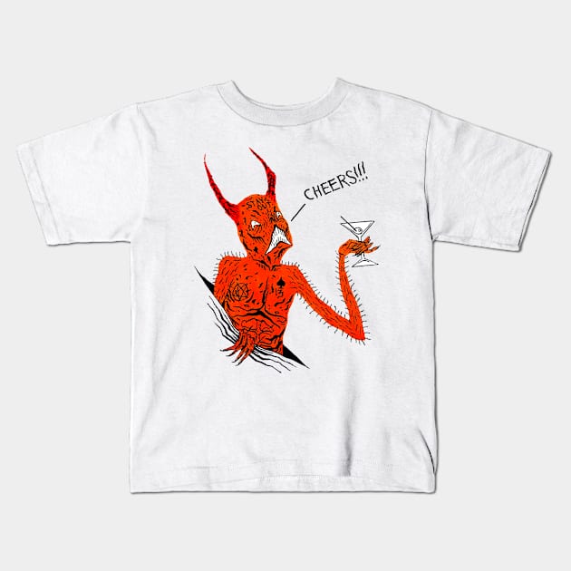 CHEERS! Kids T-Shirt by slaythem666